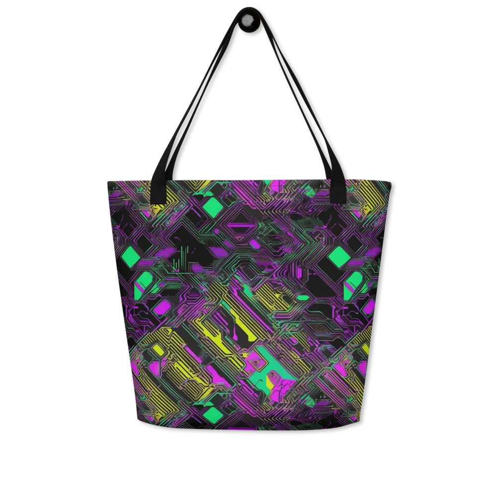 Night Voltage on Large Tote Bag W/ Pocket — Front