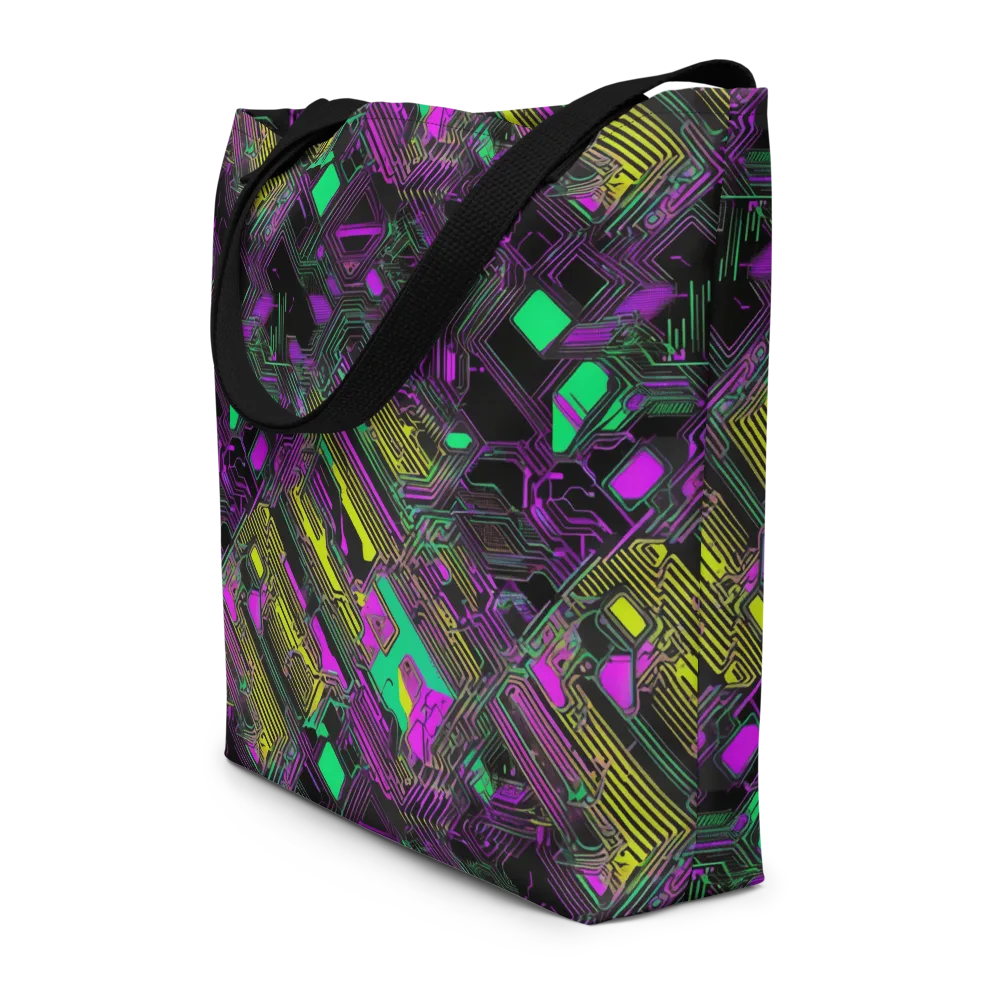 Night Voltage on Large Tote Bag W/ Pocket — Front