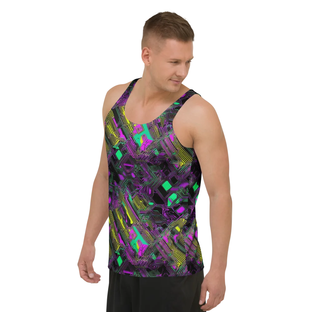 Night Voltage on Men's Tank Top — Left Front