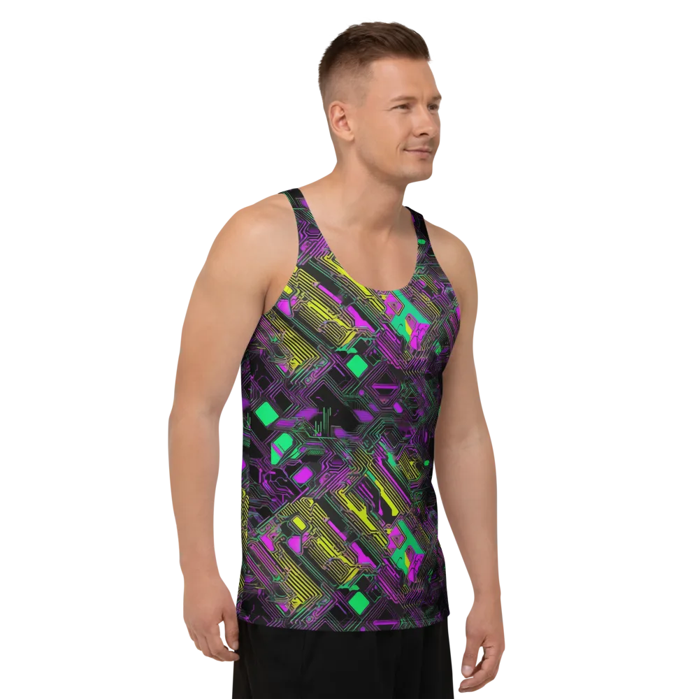 Night Voltage on Men's Tank Top — Right Front
