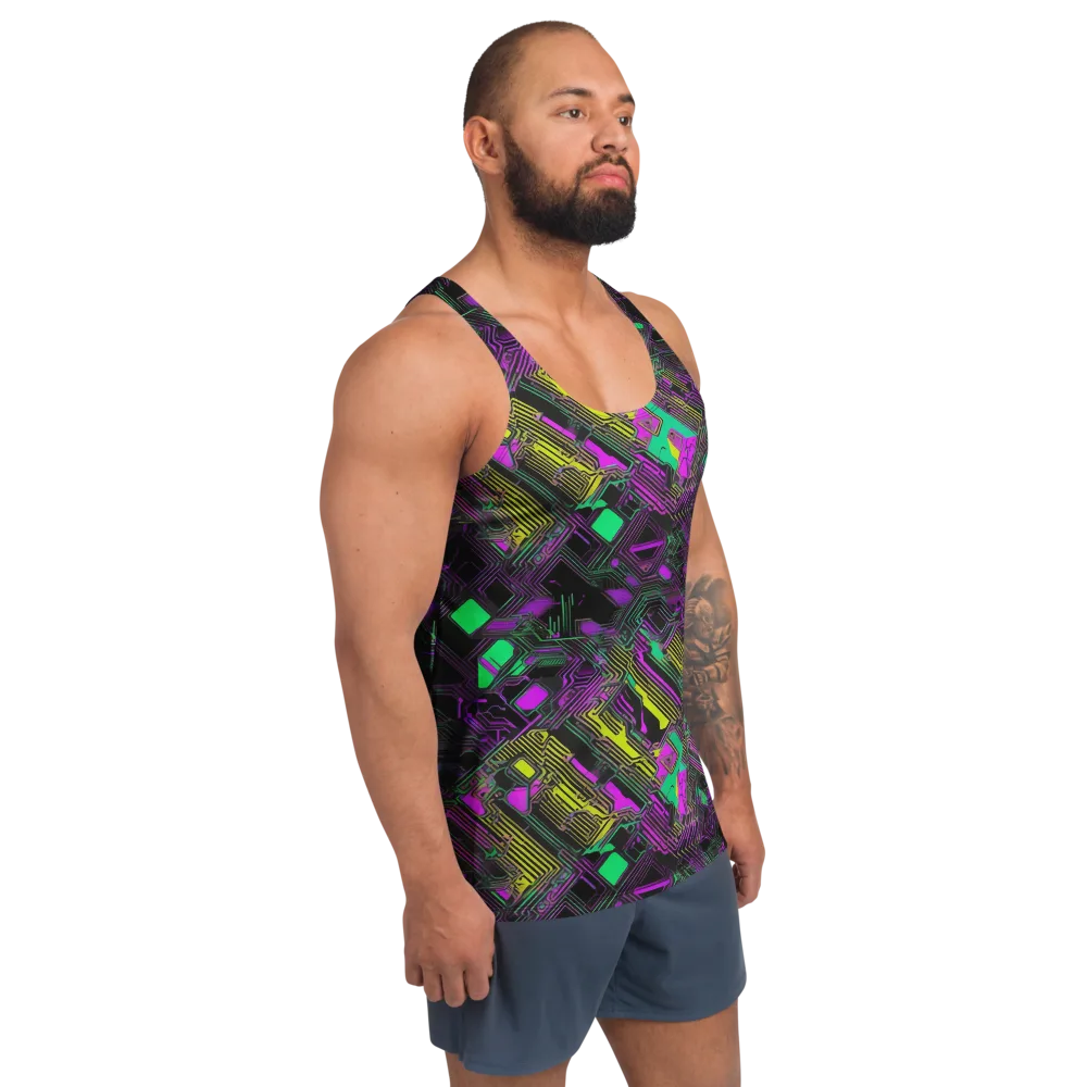 Night Voltage on Men's Tank Top — Right Front