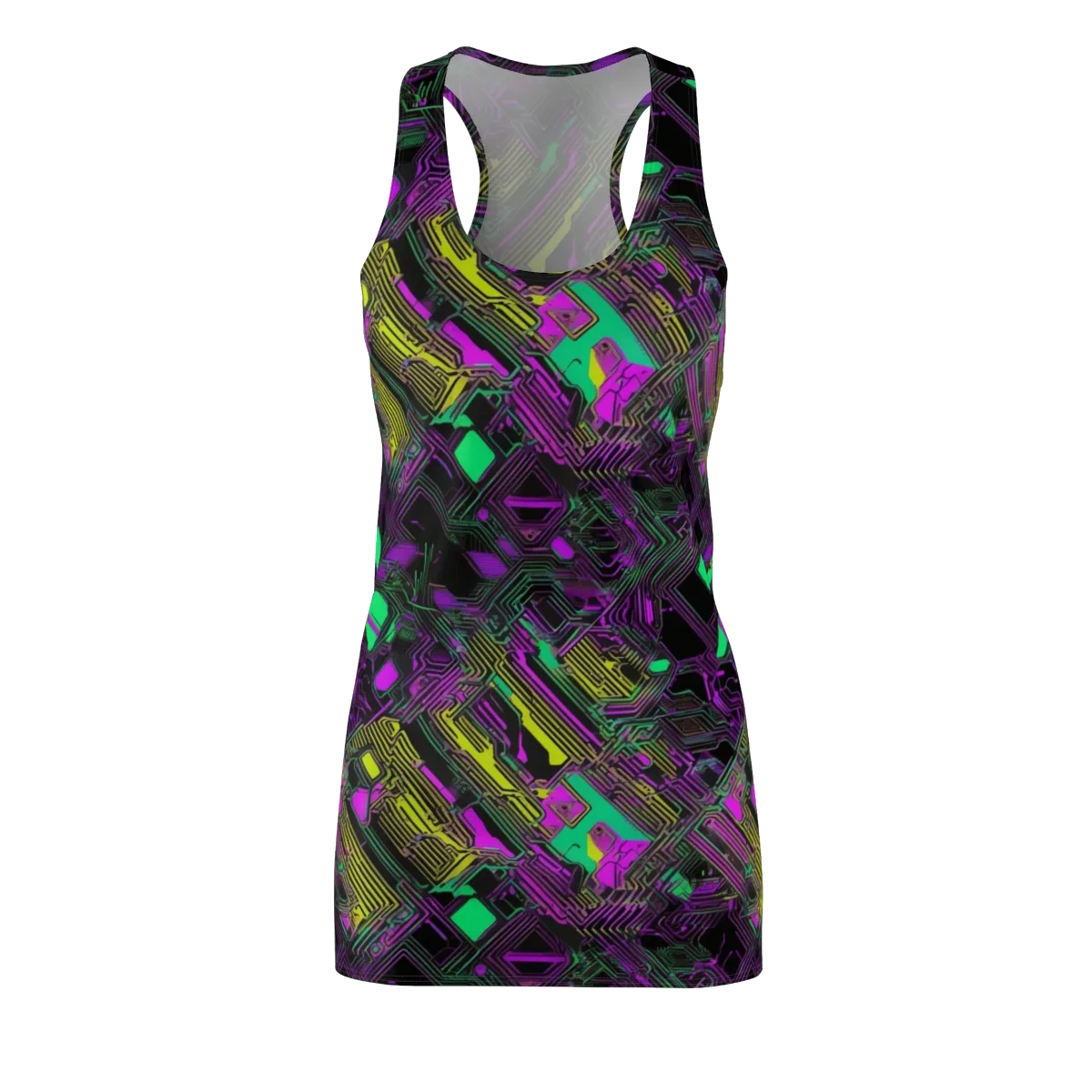 Night Voltage on Racerback Dress — Front