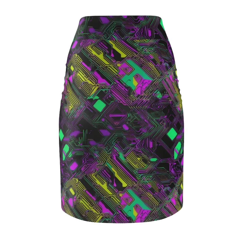 Night Voltage on Pencil Skirt — Back