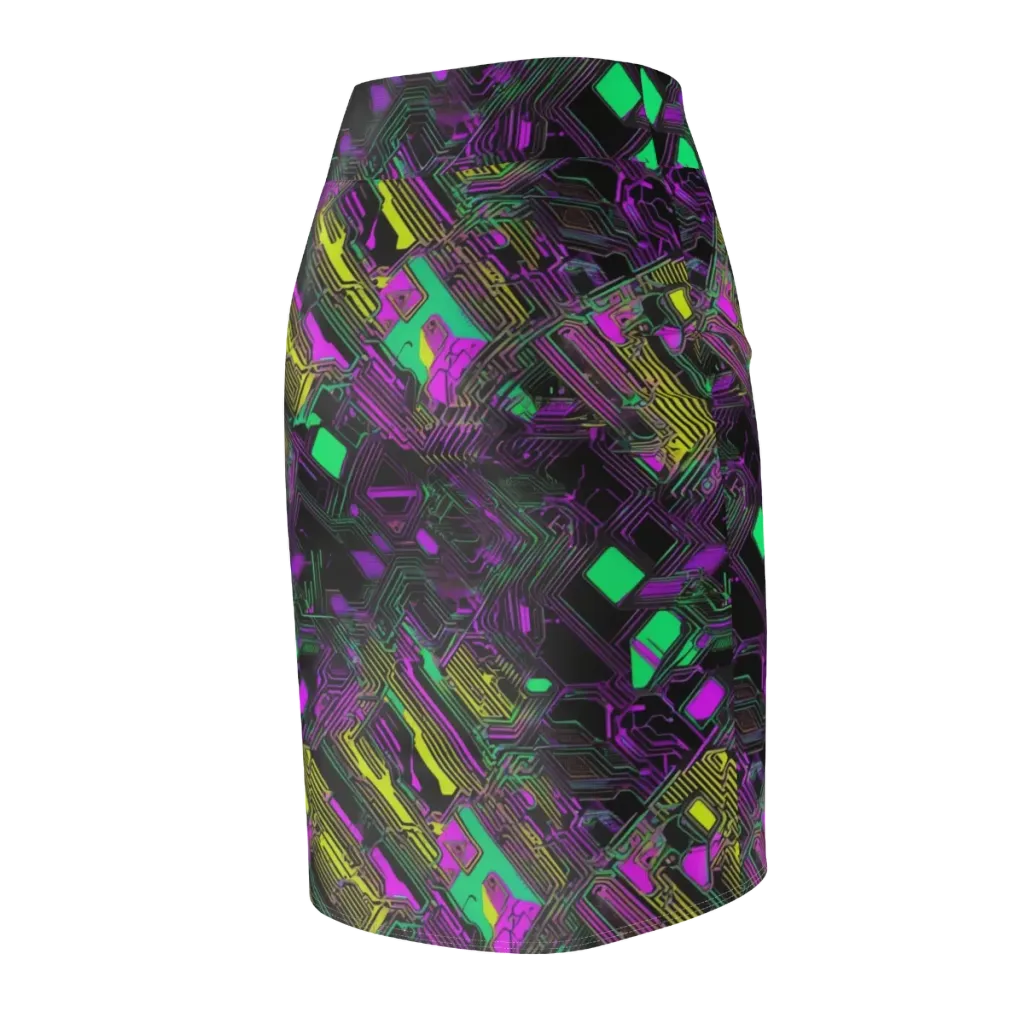 Night Voltage on Pencil Skirt — Back Side