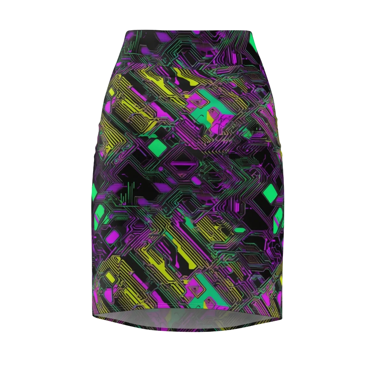 Night Voltage on Pencil Skirt — Front