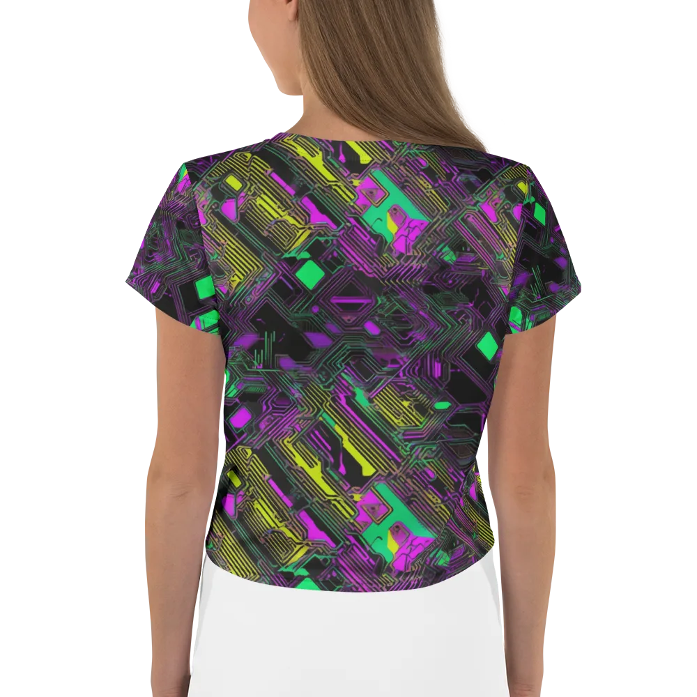 Night Voltage on Crop Tee — Back