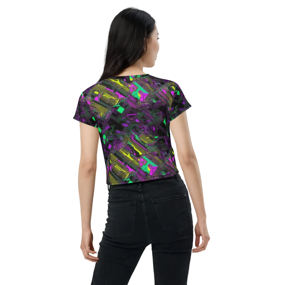 Night Voltage on Crop Tee — Back