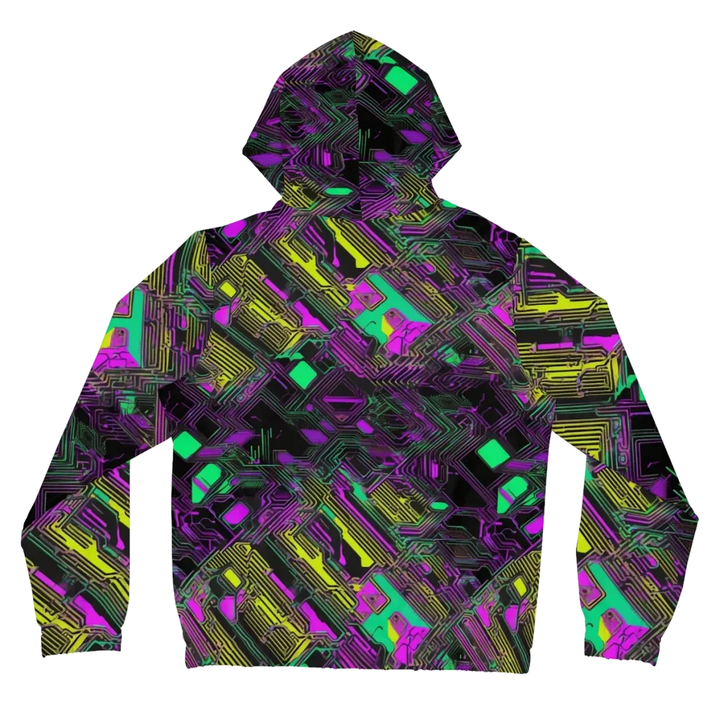 Night Voltage on Women's Full-Zip Hoodie — Back
