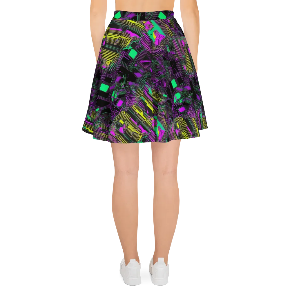Night Voltage on Skater Skirt — Back