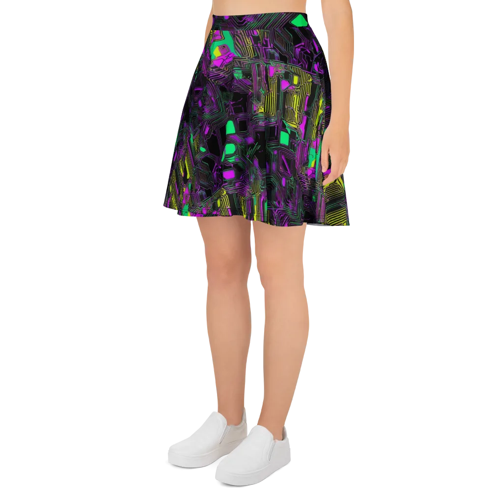 Night Voltage on Skater Skirt — Left