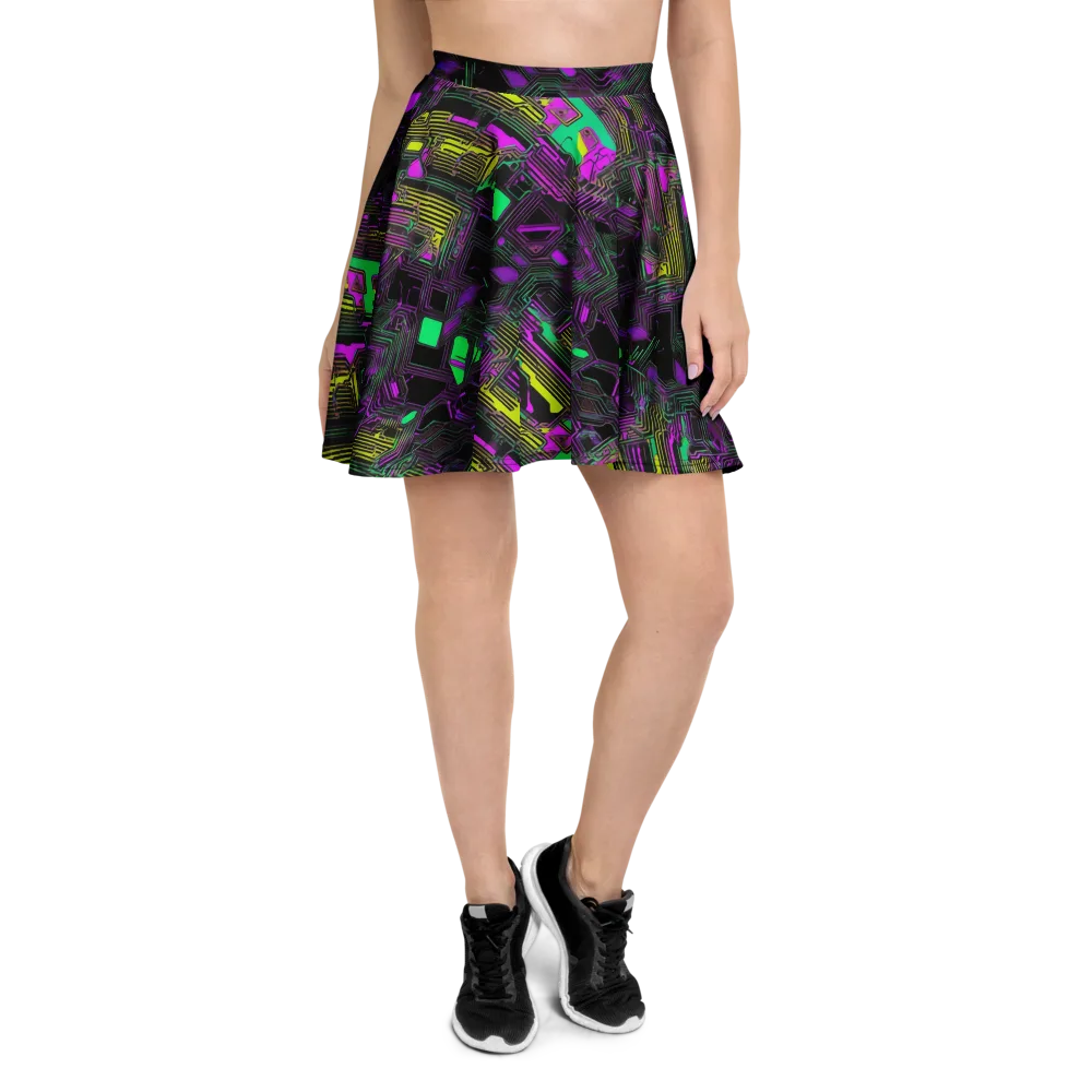 Night Voltage on Skater Skirt — Front