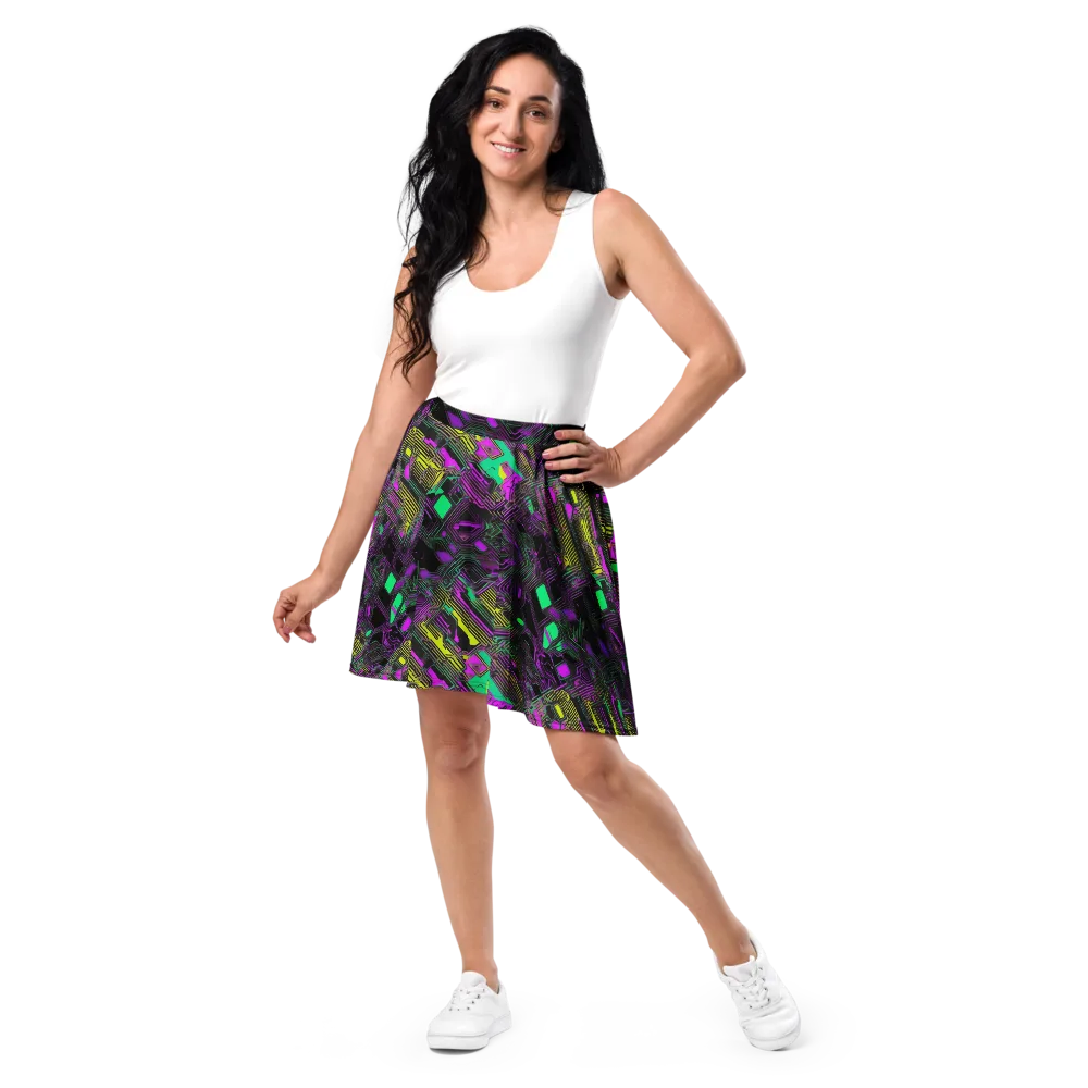 Night Voltage on Skater Skirt — Front