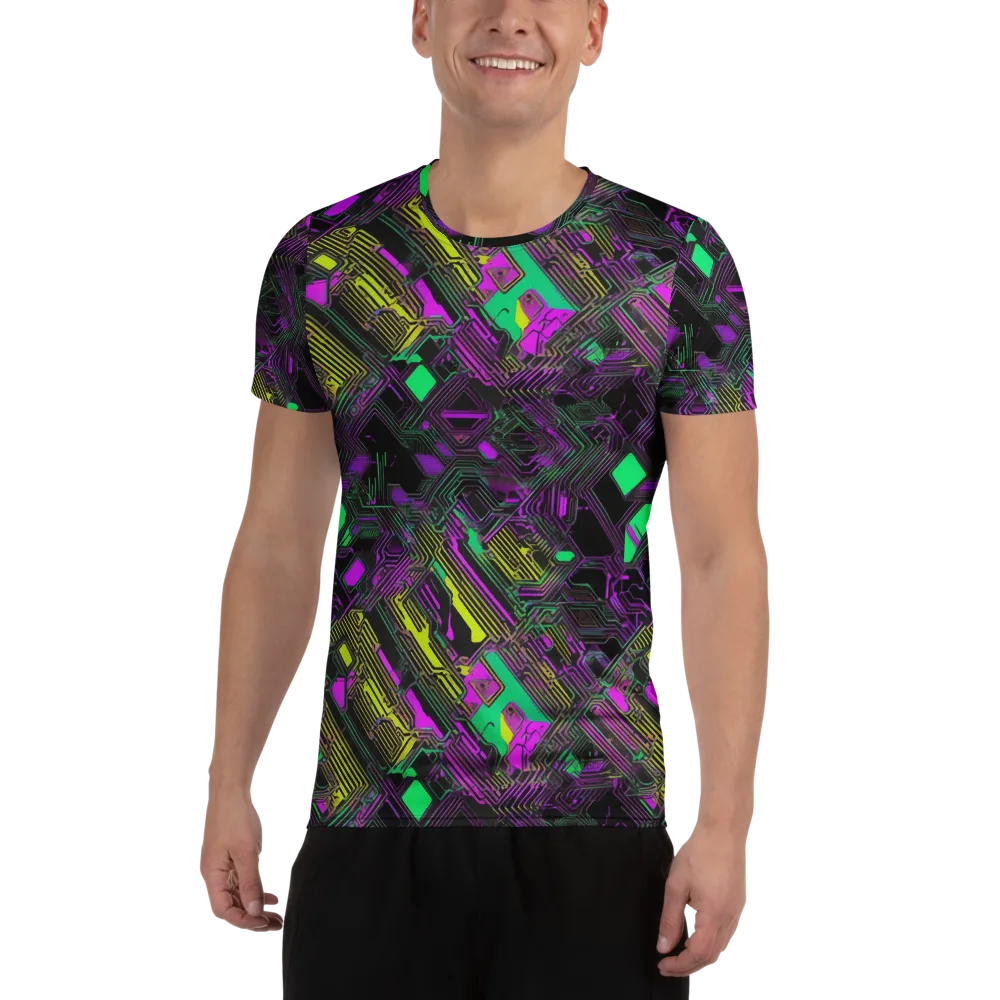 Night Voltage on Men's Athletic T-Shirt — Front