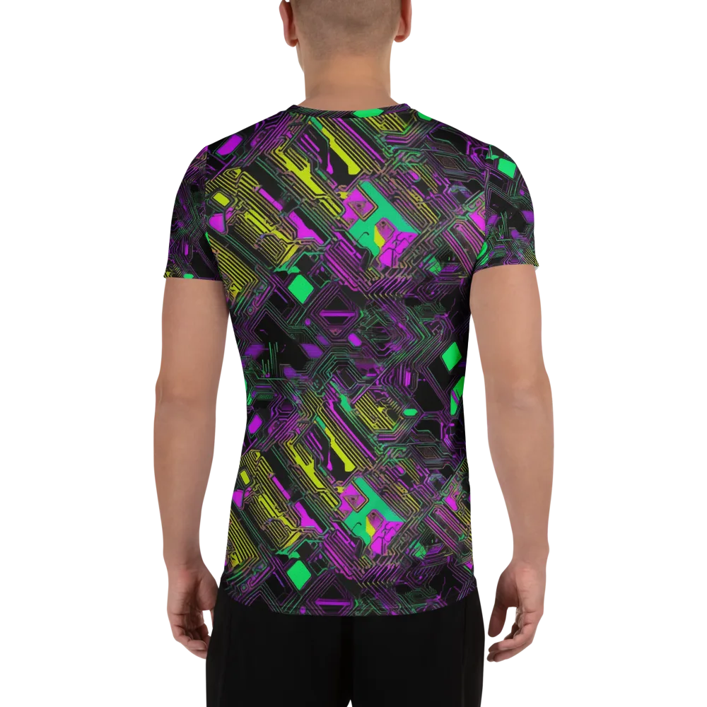 Night Voltage on Men's Athletic T-Shirt — Back