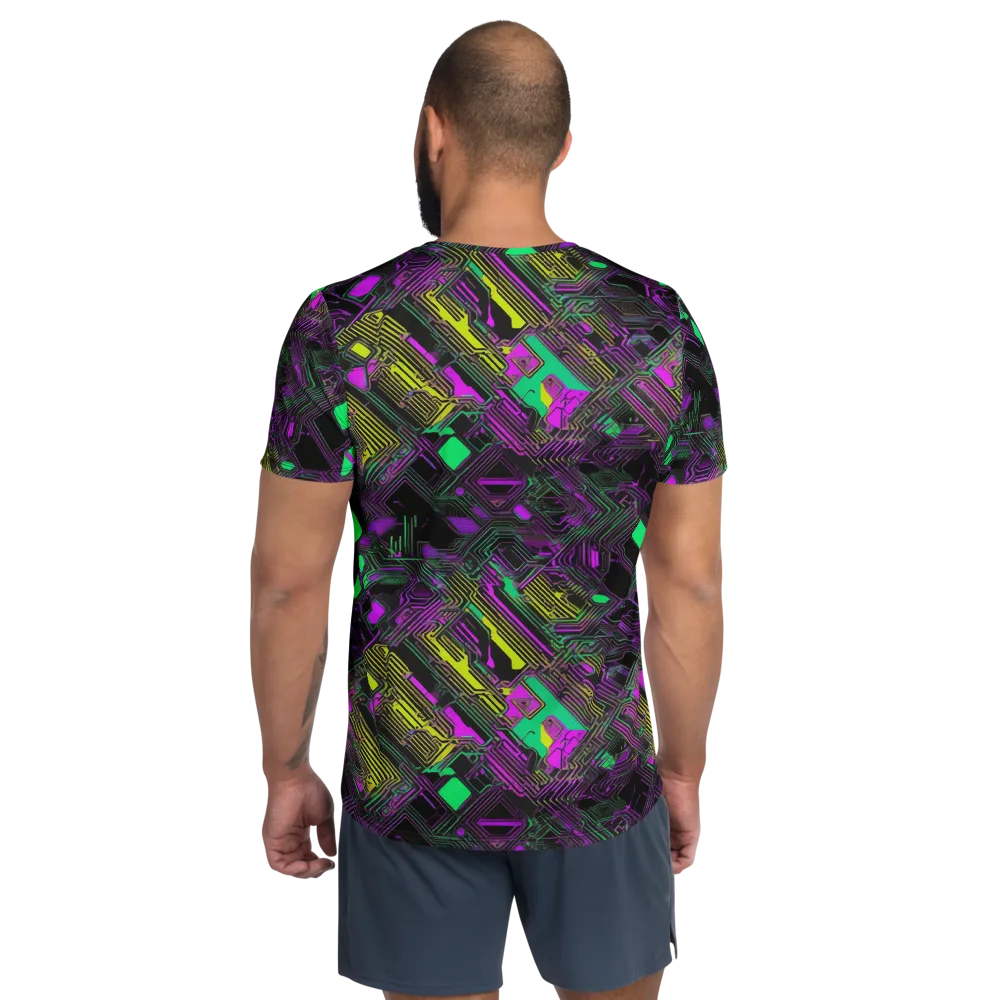 Night Voltage on Men's Athletic T-Shirt — Back