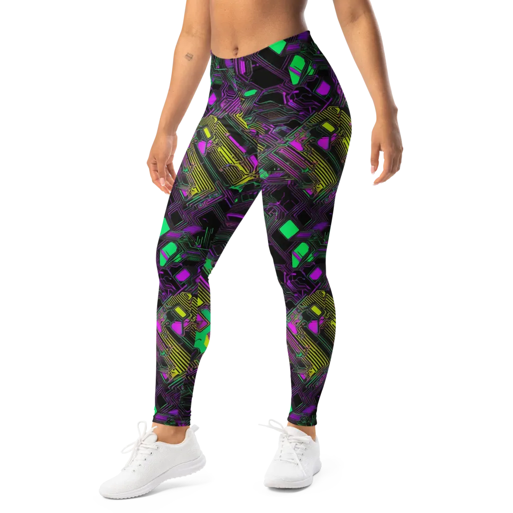 Night Voltage on Leggings — Left Front
