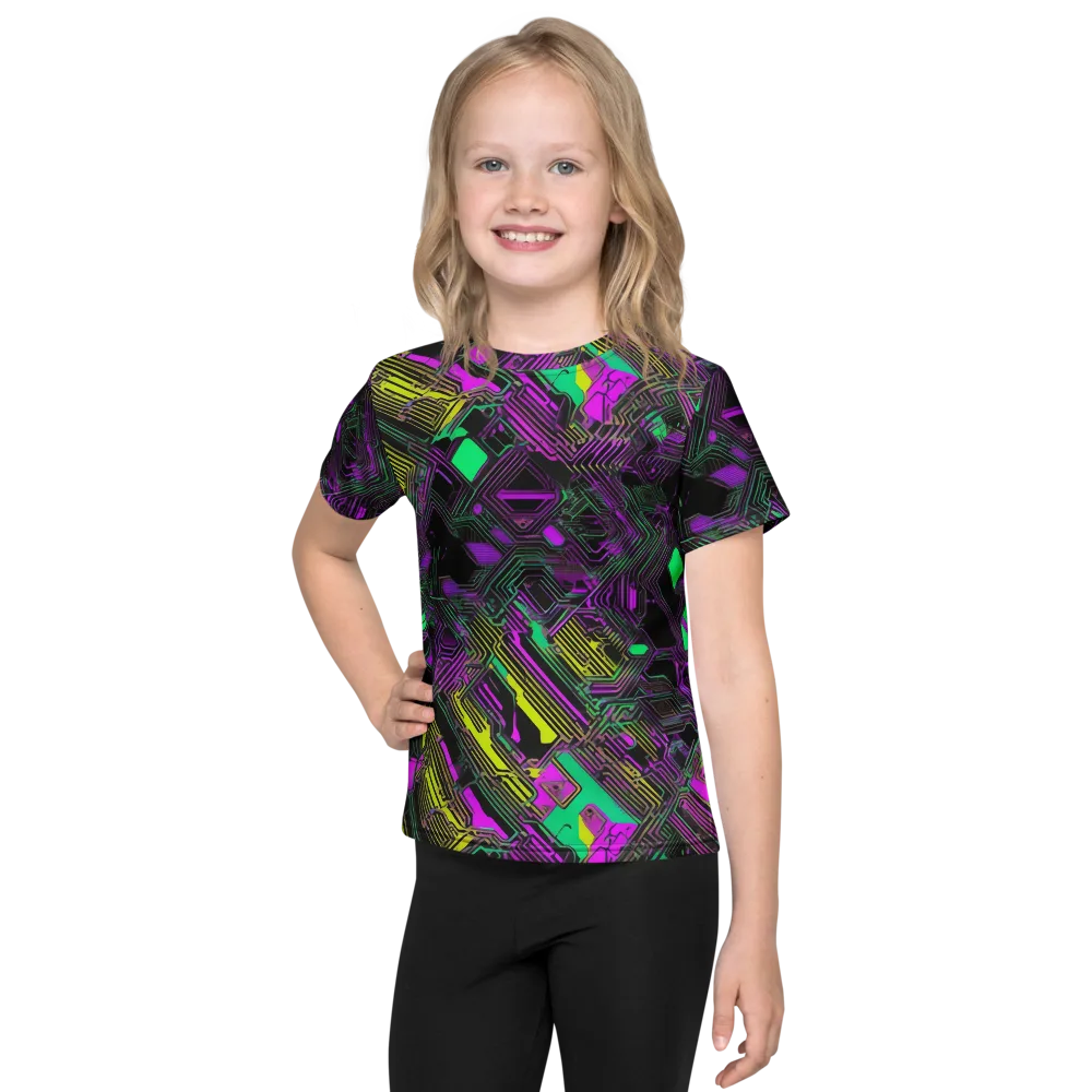 Night Voltage on Kids Crew Neck T-Shirt — Front