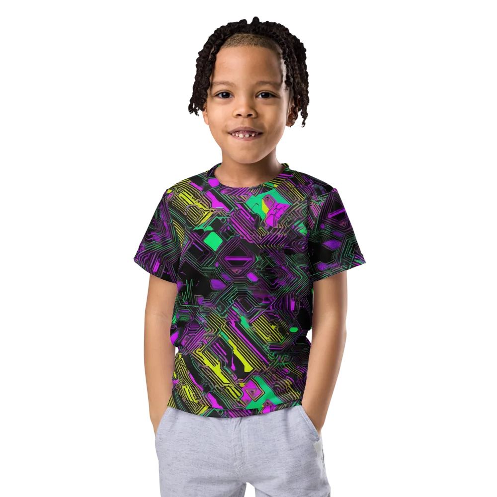 Night Voltage on Kids Crew Neck T-Shirt — Front