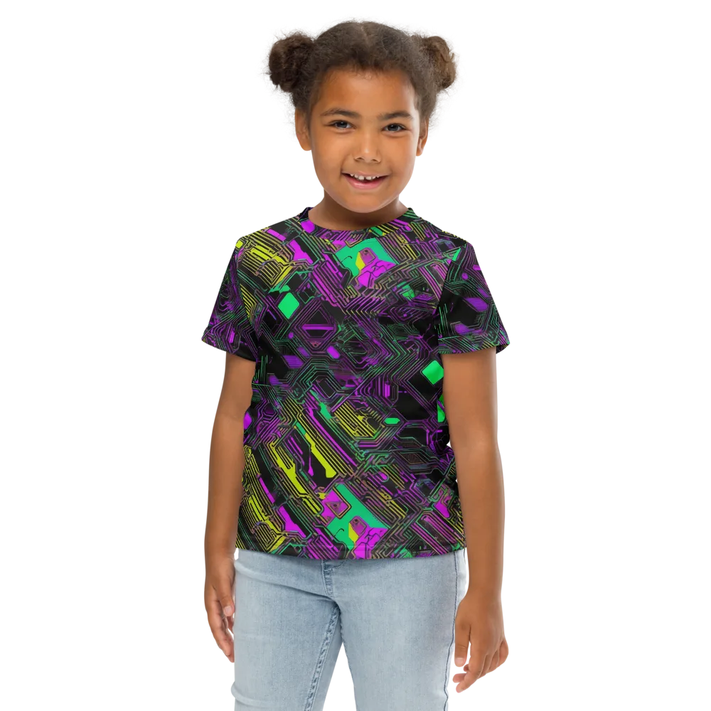 Night Voltage on Kids Crew Neck T-Shirt — Front