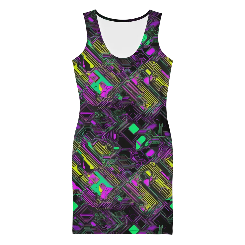 Night Voltage on Bodycon Dress — Front