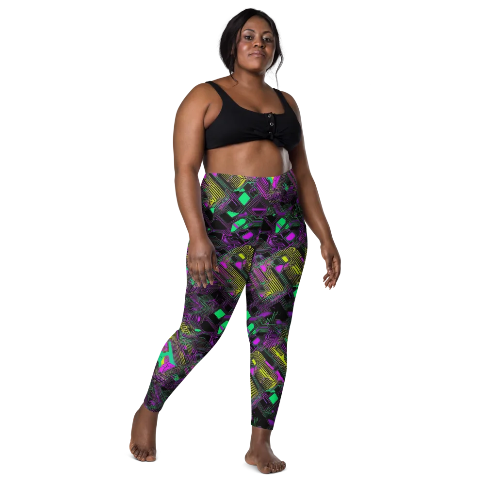 Night Voltage on Leggings with Pockets — Front