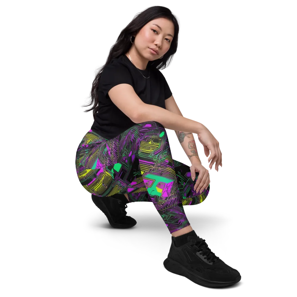 Night Voltage on Leggings with Pockets — Right Front