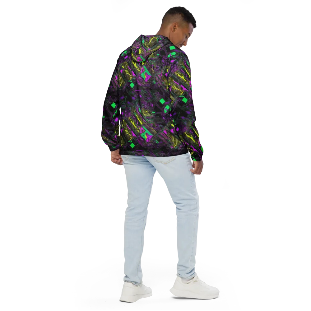 Night Voltage on Men's Windbreaker — Back