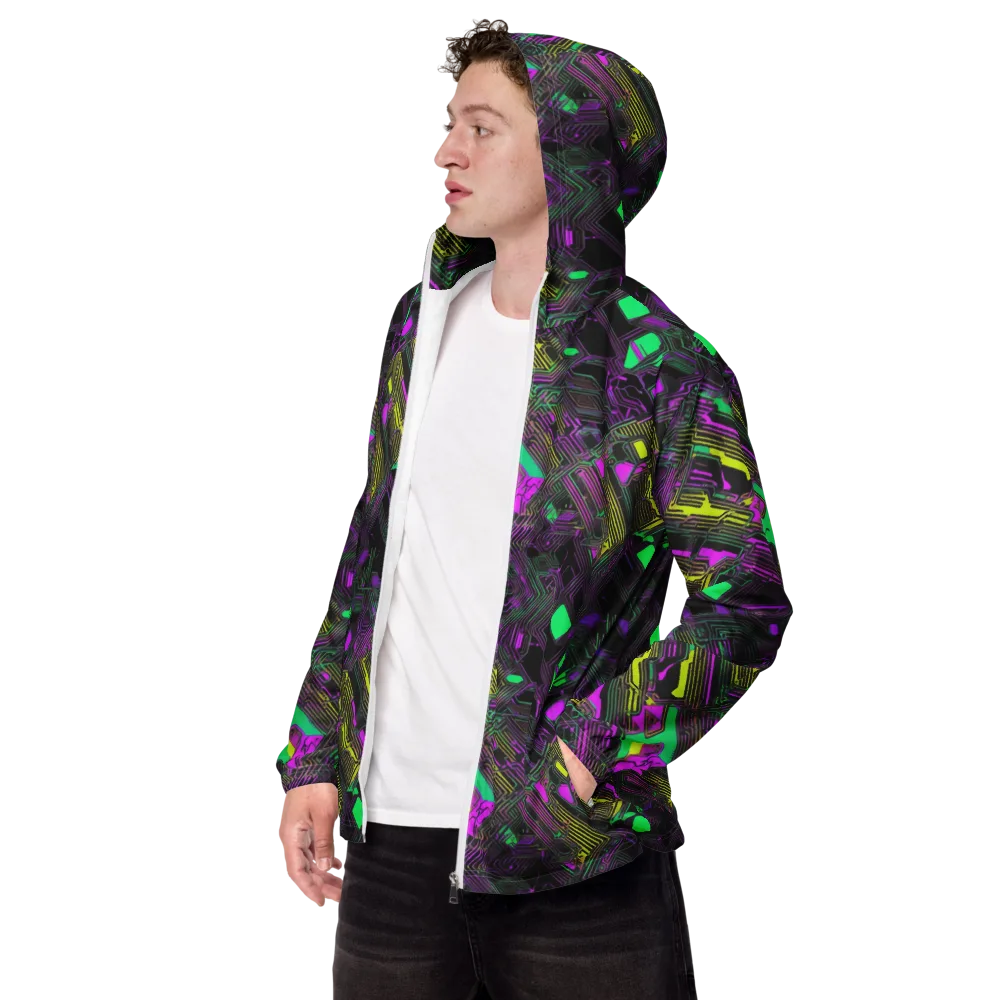 Night Voltage on Men's Windbreaker — Left Front