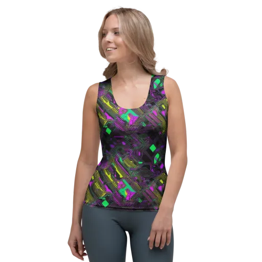 Night Voltage on a Women's Tank Top