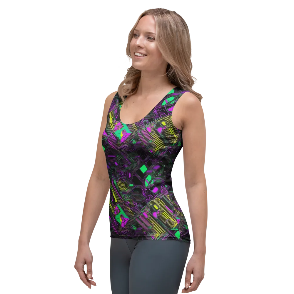 Night Voltage on Women's Tank Top — Left Front