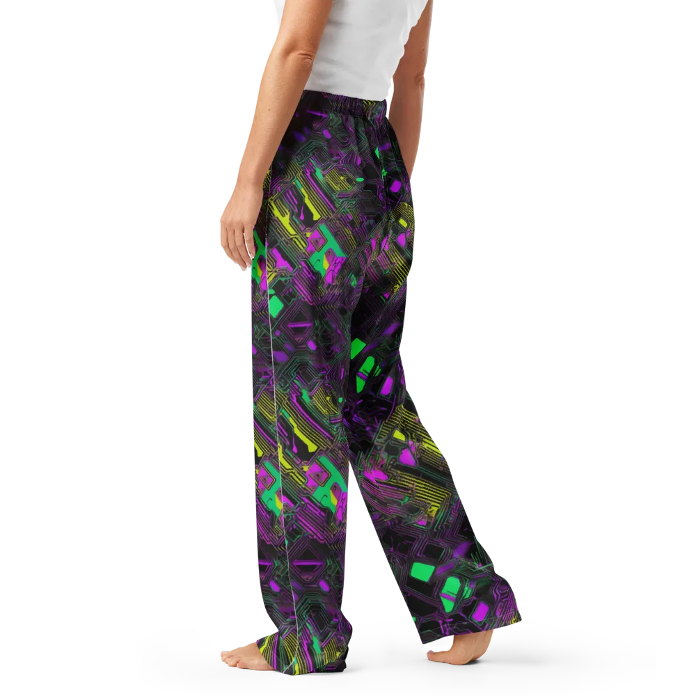 Night Voltage on Women's Pajama Pants — Left