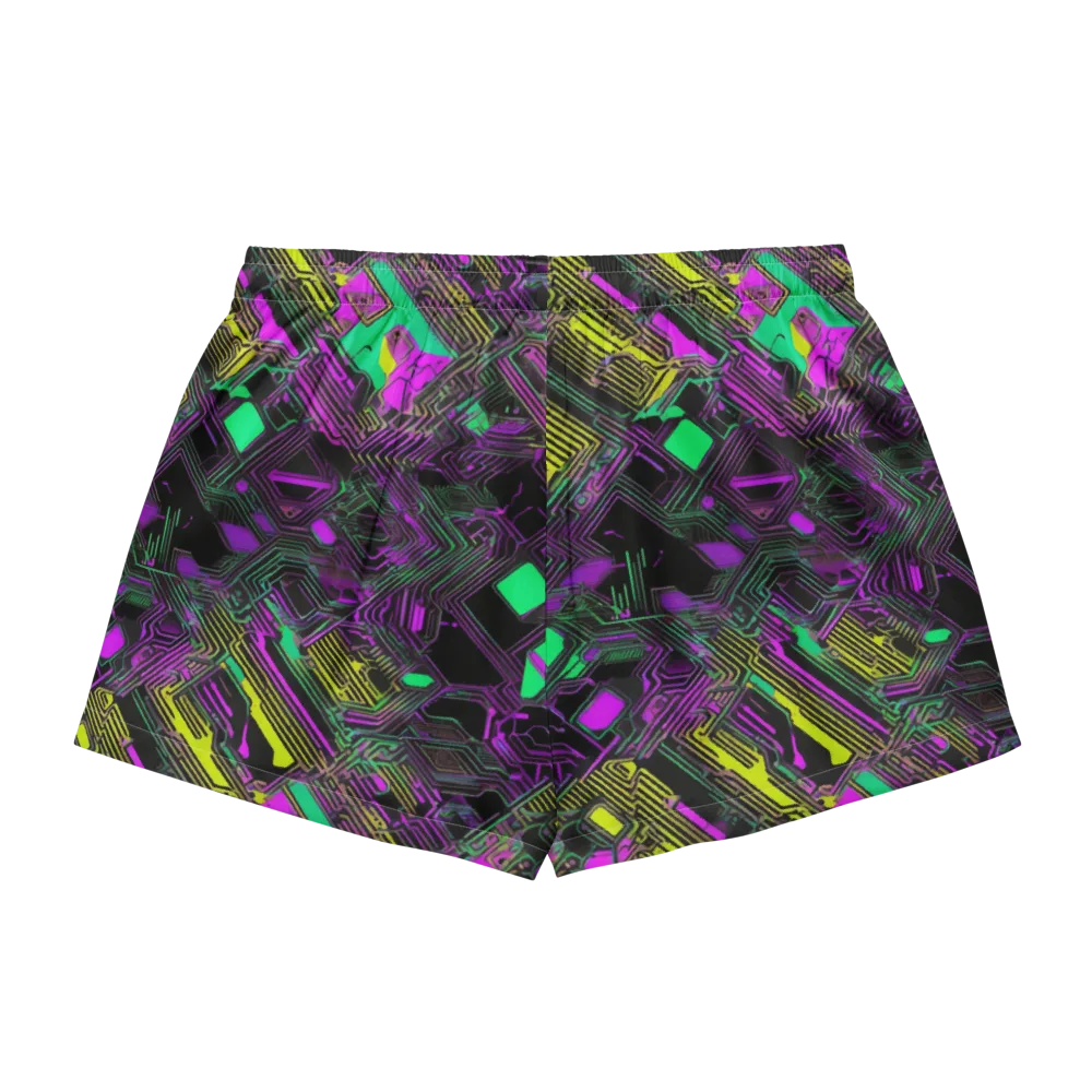 Night Voltage on Women's Pajama Shorts — Back