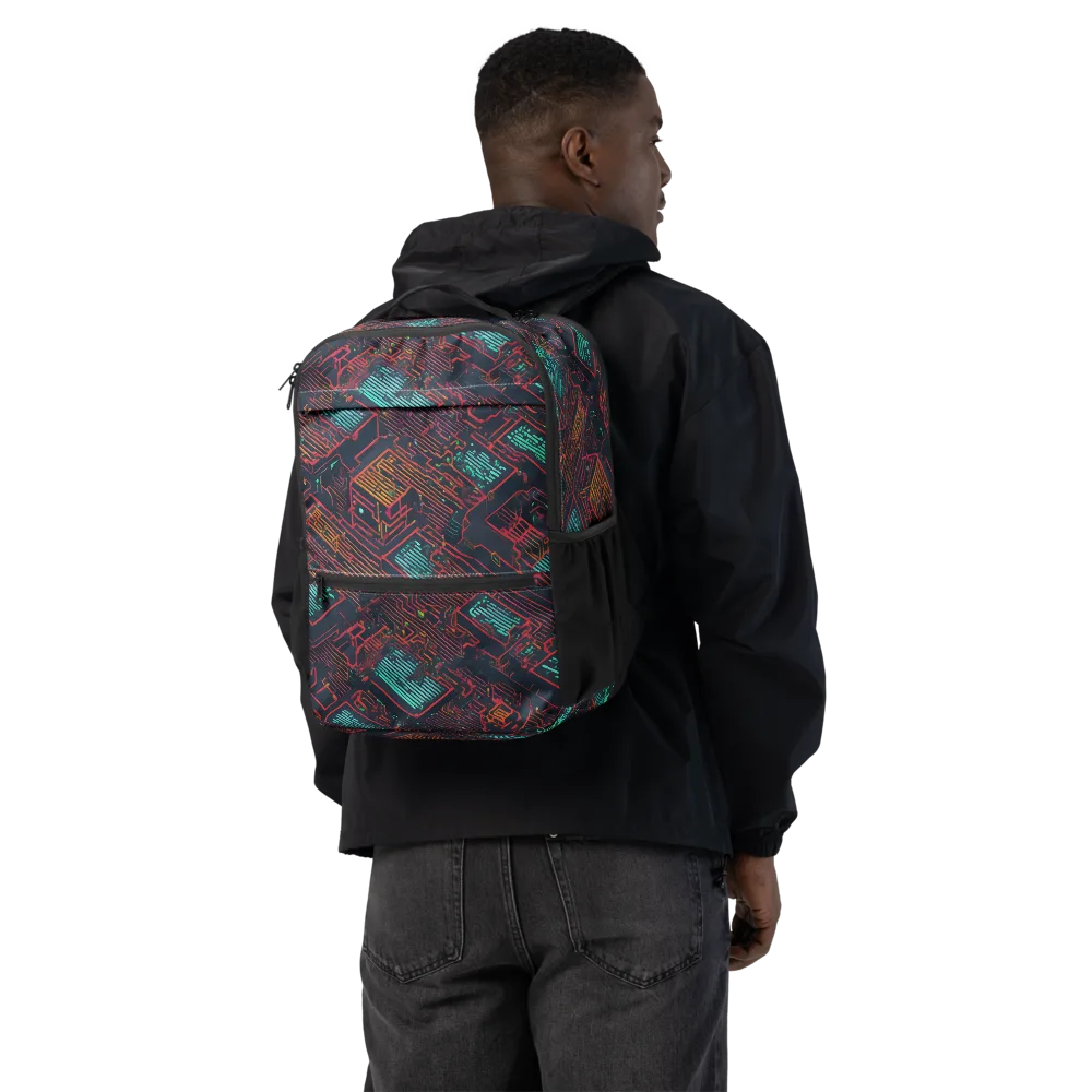 Midnight Motherboard on Utility Backpack — Back
