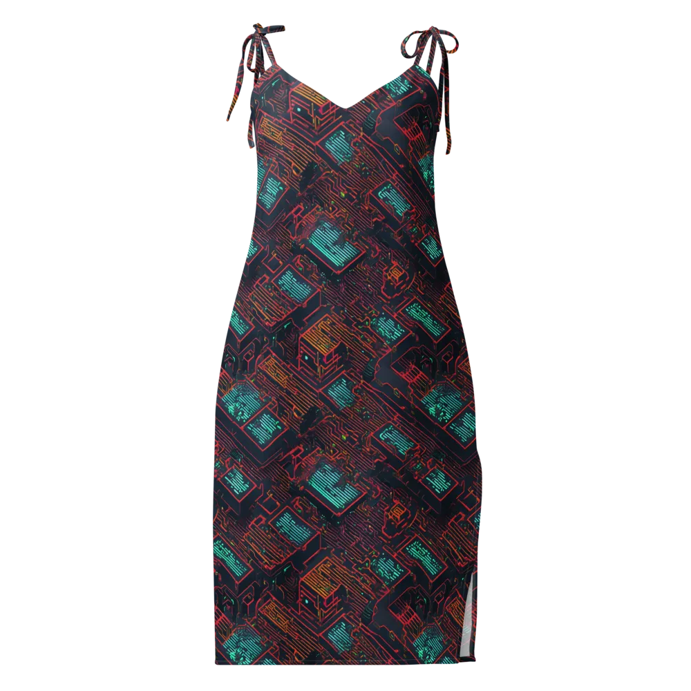 Midnight Motherboard on Slip Dress — Front