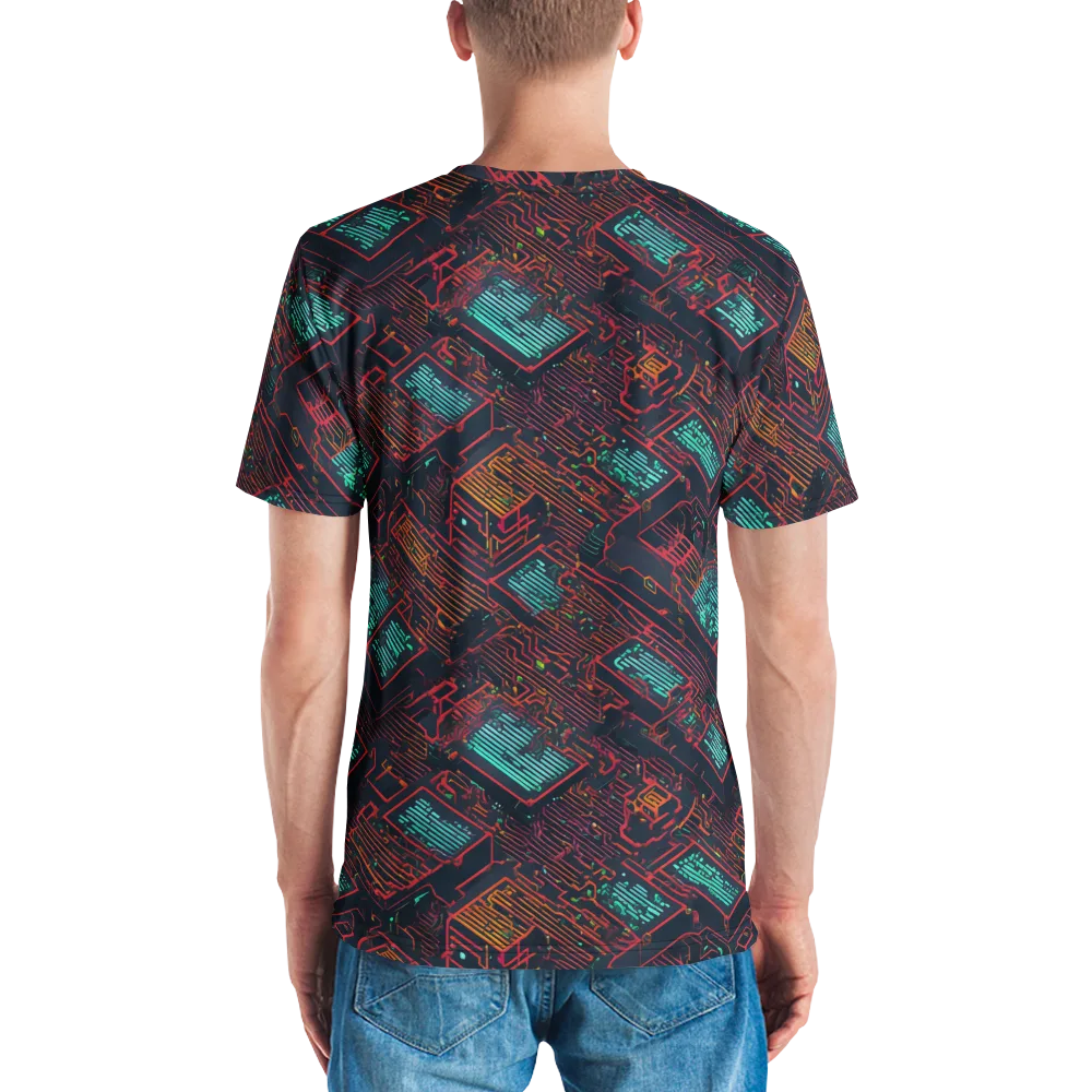 Midnight Motherboard on Men's Crew Neck T-Shirt — Back