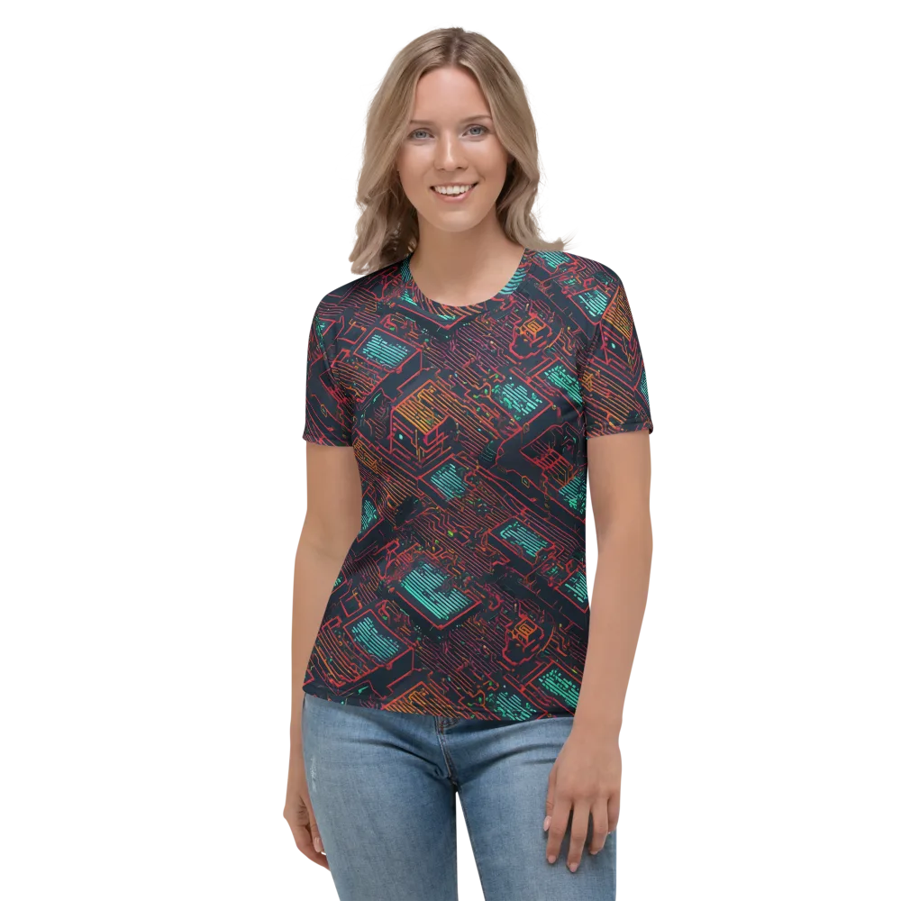 Midnight Motherboard on Women's Crew Neck T-Shirt — Front