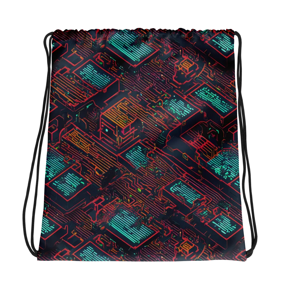 Midnight Motherboard on Drawstring Bag — Photo