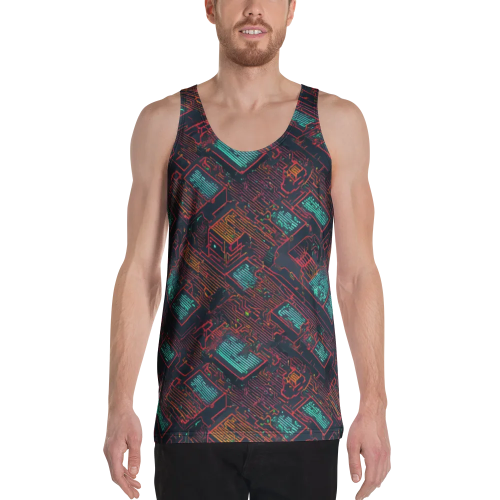 Midnight Motherboard on Men's Tank Top — Front