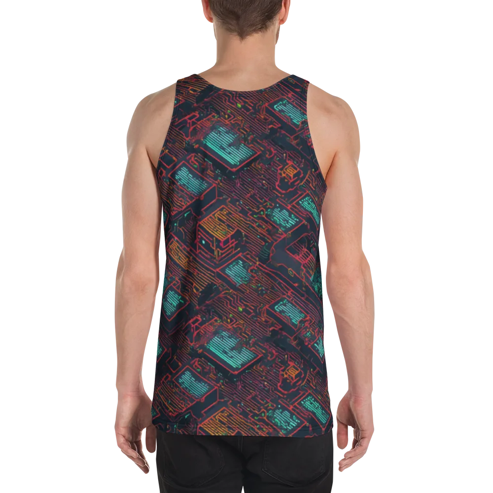Midnight Motherboard on Men's Tank Top — Back
