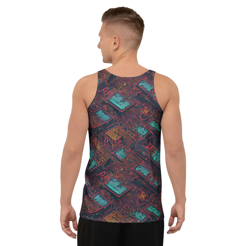 Midnight Motherboard on Men's Tank Top — Back