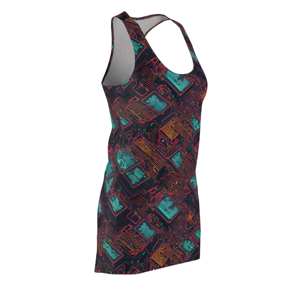 Midnight Motherboard on Racerback Dress — Front Side