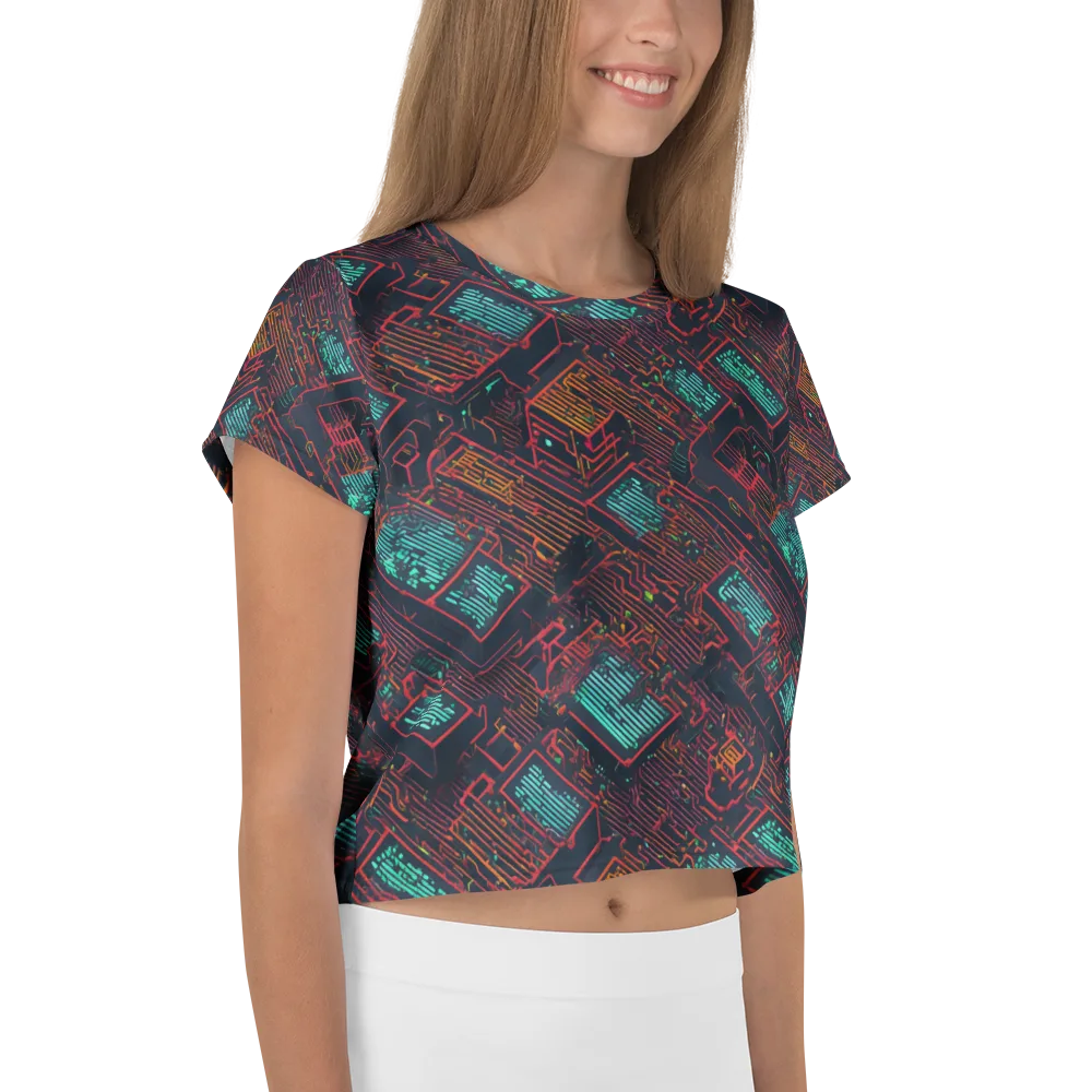 Midnight Motherboard on Crop Tee — Right