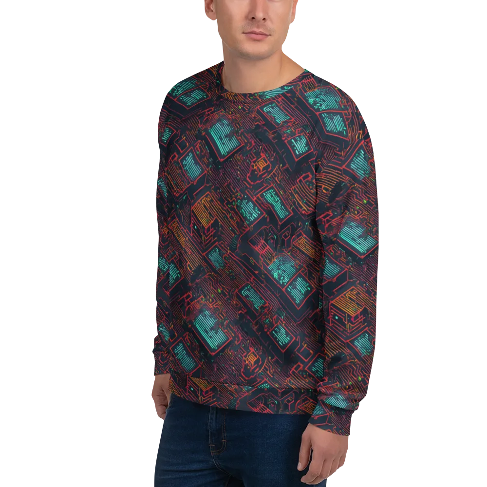 Midnight Motherboard on Sweatshirt — Left Front
