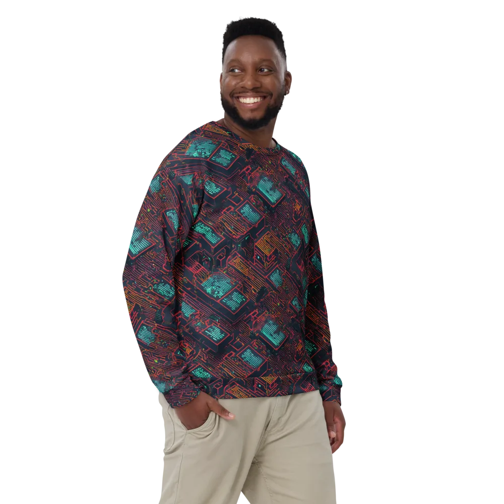 Midnight Motherboard on Sweatshirt — Front