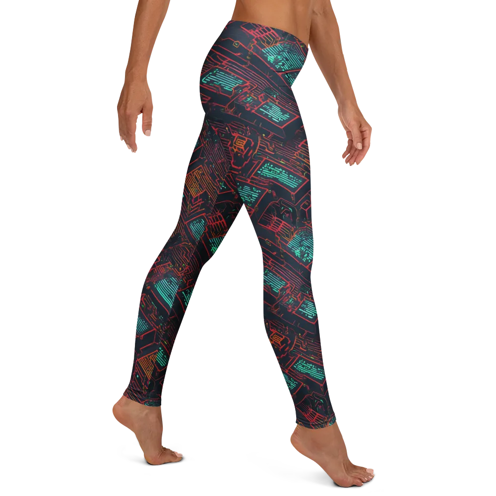 Midnight Motherboard on Leggings — Right