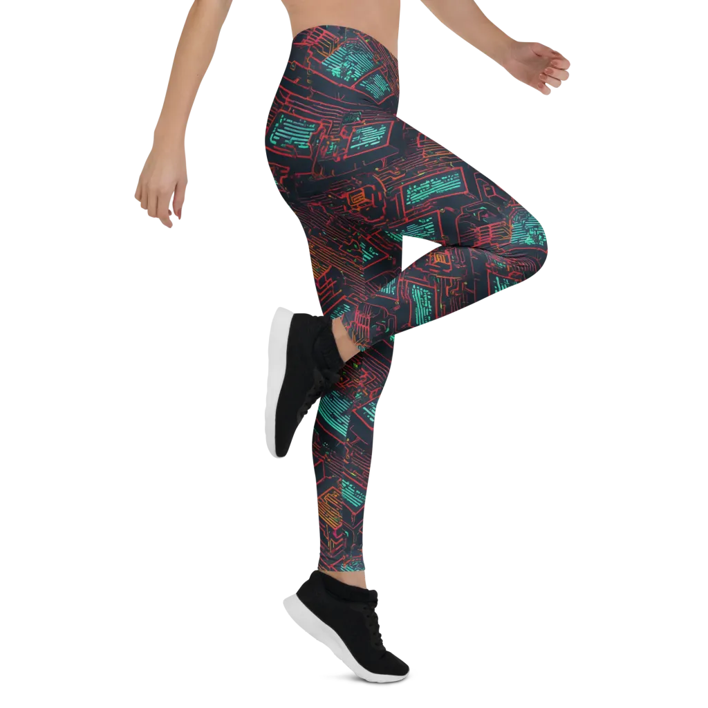 Midnight Motherboard on Leggings — Right