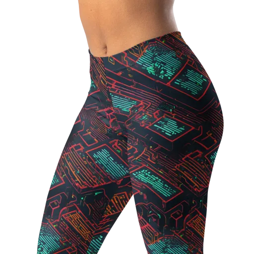 Midnight Motherboard on a Leggings