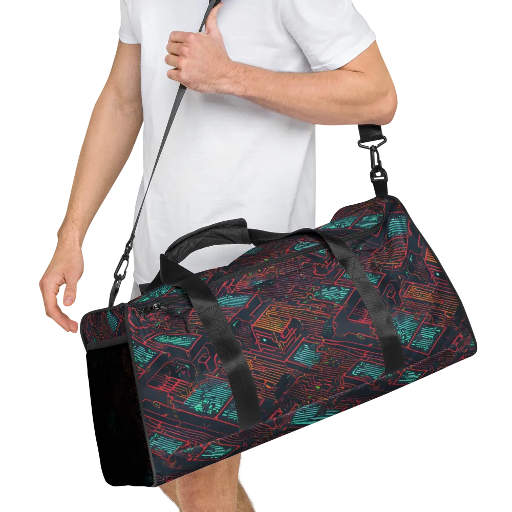 Midnight Motherboard on Duffle Bag — Right Front
