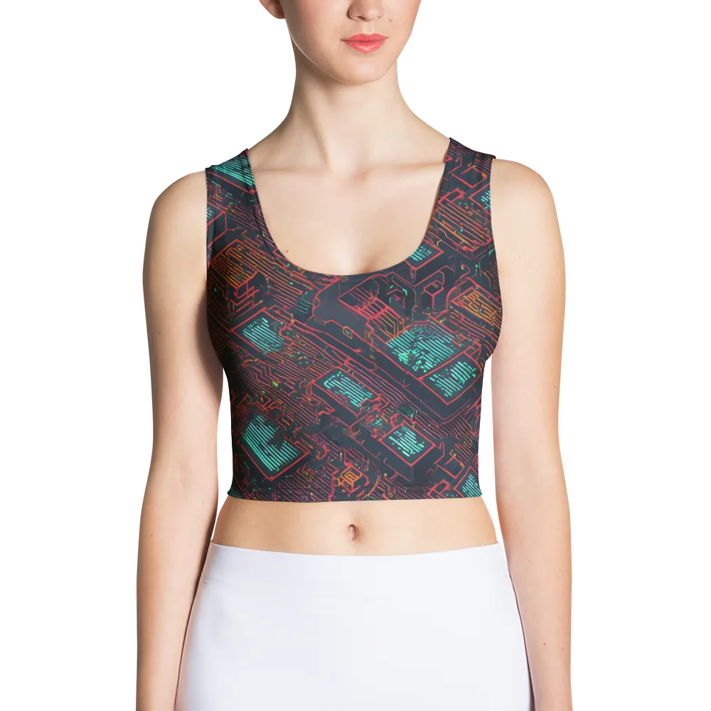 Midnight Motherboard on Crop Top — Front