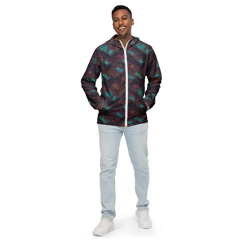 Midnight Motherboard on Men's Windbreaker — Front